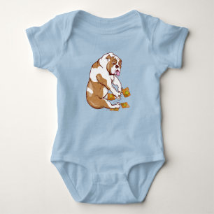 Body Para Bebé Crochet de Bulldog inglés