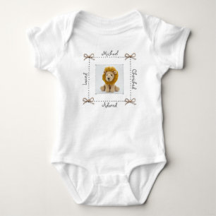 Body Para Bebé Crochet de león Toy Baby Bodysuit Personalizado