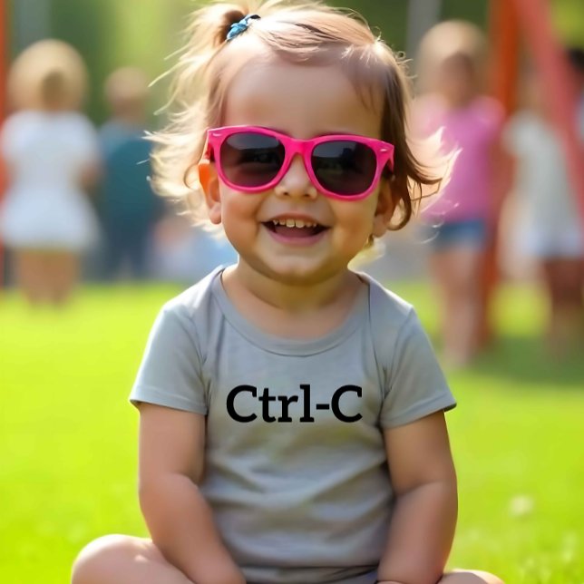 Body Para Bebé Ctrl-C Gemelos (The ideal cheeky baby shower gift for parents that love their metal.)