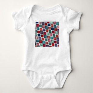 Body Para Bebé Cuadrados art decó