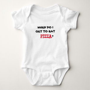 Body Para Bebé CUANDO CONSIGO COMER LA PIZZA onsie.