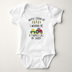 Body Para Bebé Cuando crezca quiero ser agricultor como mi papá