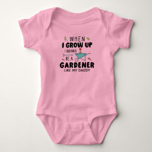 Body Para Bebé Cuando crezca quiero ser jardinero como mi papá
