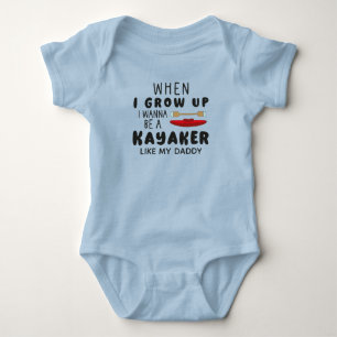 Body Para Bebé Cuando crezca quiero ser kayakista como mi papá