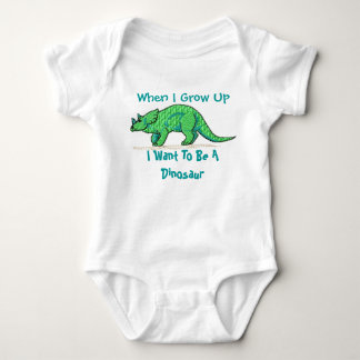 Body Para Bebé Cuando crezca quiero ser un dinosaurio
