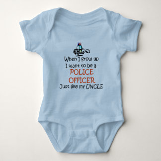 Body Para Bebé Cuando crezco al oficial de policía con el gráfico