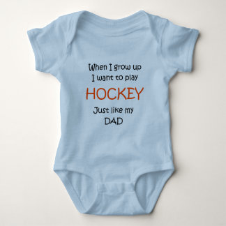 Body Para Bebé Cuando crezco el texto del hockey solamente
