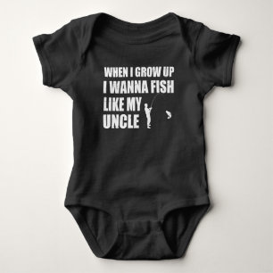 BODY PARA BEBÉ CUANDO CREZCO QUIERO PECES COMO MI TÍO