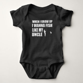 BODY PARA BEBÉ CUANDO CREZCO QUIERO PECES COMO MI TÍO