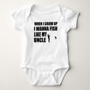 BODY PARA BEBÉ CUANDO CREZCO QUIERO PECES COMO MI TÍO