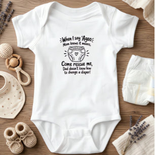 Body Para Bebé Cuando digo Agoo, camiseta divertida para bebé
