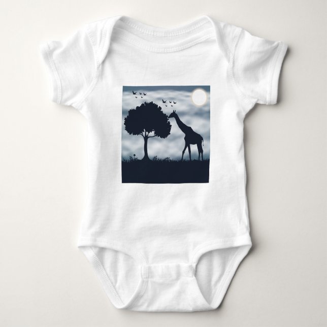 Body Para Bebé Cuando la luna susurra a la jirafa (Anverso)