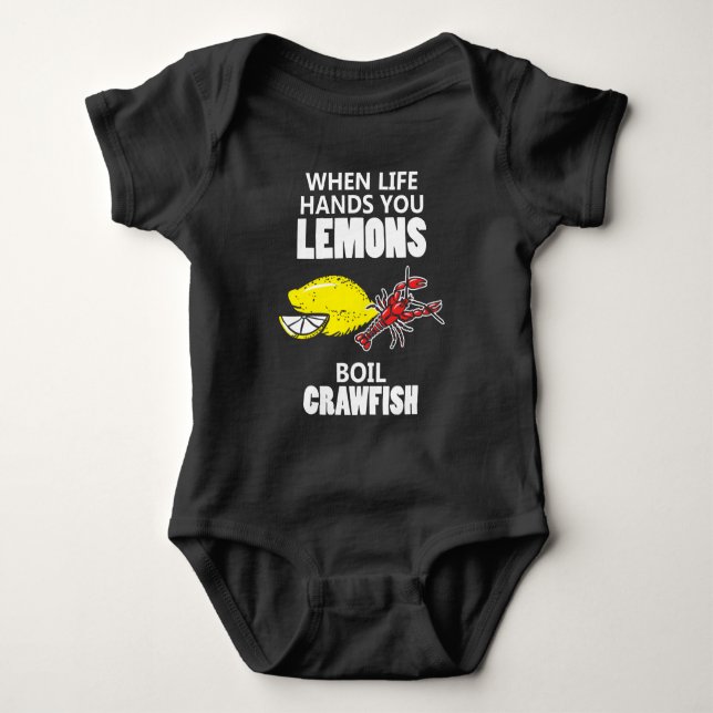 Body Para Bebé Cuando la vida le da los limones hierven cangrejos (Anverso)