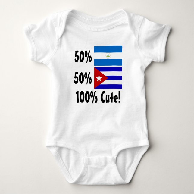 Body Para Bebé Cubano del Nicaraguan el 50% del 50% el 100% lindo (Anverso)