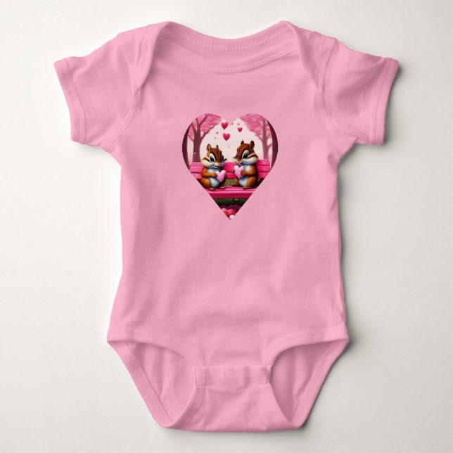 Body Para Bebé Cucharaditas dulces y corazones dulces (Anverso)
