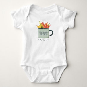 Body Para Bebé Cuddle Weather Watercolor Fall Leaves Otoño