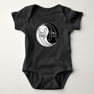 Body Para Bebé Cuernos de diablo de Heavy Metal Yin Yang