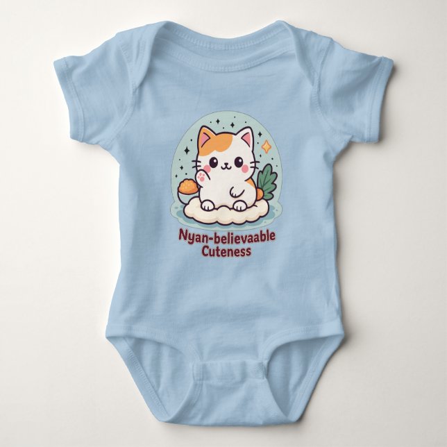 Body Para Bebé Cuidad nyan-creíble - Gato kawaii lindo (Anverso)