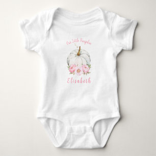 Body Para Bebé Cuidada acuarela Pequeña Calabaza Floral