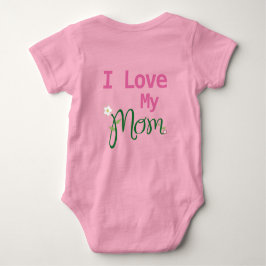 Body Para Bebé Cuidada, amo a mi mamá, niña, rosa