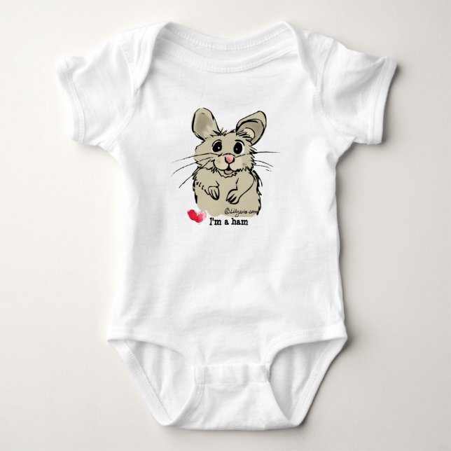 Body Para Bebé Cuidada Personalizado Hamster Baby Creeper (Anverso)