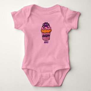 Body Para Bebé Cuidada tarta de Halloween personalizable para chi