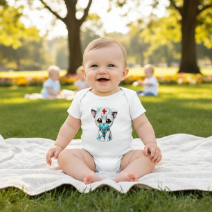 Body Para Bebé Cuidado Cat Cutie Bodysuit