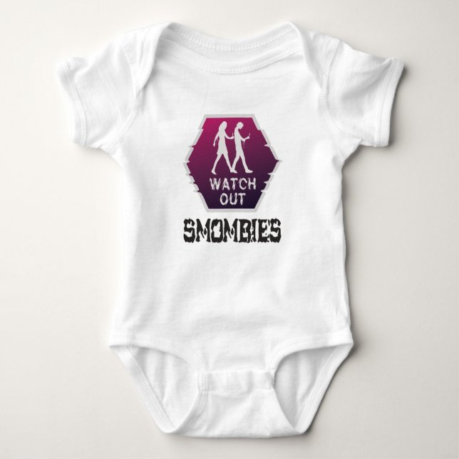 Body Para Bebé Cuidado con Smombies (Anverso)