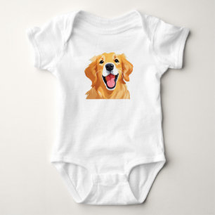 Body Para Bebé Cuidado goldenretriever Dog Happy Face Expression