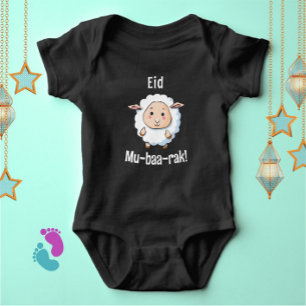 Body Para Bebé Cuidadosa oveja "Eid Mubarak" Funny Baby Bodysuit