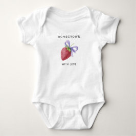 Body Para Bebé Cultivado con amor - Fresa con lazo -