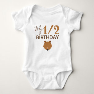 Body Para Bebé Cumple Mi Medio Cumpleaños