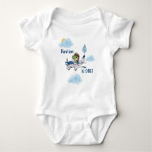 Cumpleaños 1º Niños Avión Azul Bonito Viaje