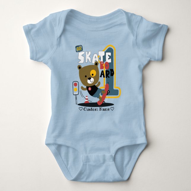 Body Para Bebé Cumpleaños 1. Primer Cumpleaños Niño (Anverso)