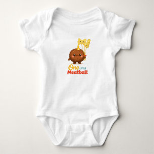 Body Para Bebé Cumpleaños de Cute One Little Meatball