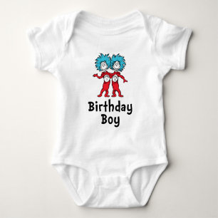 Body Para Bebé Cumpleaños de gemelos Thing One y Thing Two   Cump