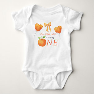 Body Para Bebé Cumpleaños de Little Cutie Orange Citrus 1