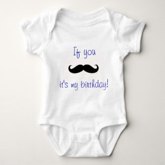 Body Para Bebé Cumpleaños de Mustache