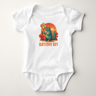 Body Para Bebé Cumpleaños de Niño Dinosaurio
