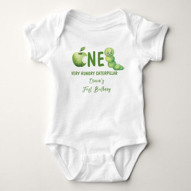 Body Para Bebé Cumpleaños de una oruga muy hambrienta (Anverso)