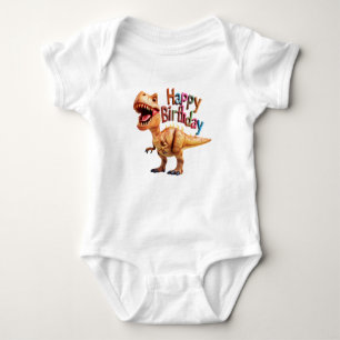 Body Para Bebé Cumpleaños divertido de Dino – Saludo de dinosauri