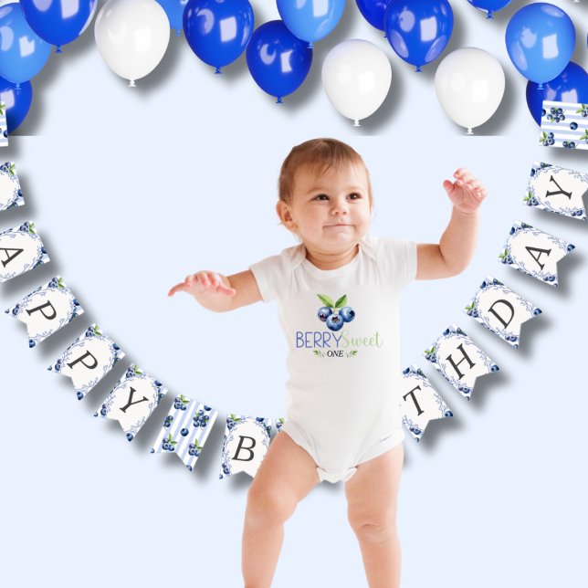 Body Para Bebé Cumpleaños Dulce Personalizado con Frutas (Custom Berry Sweet Birthday Baby Bodysuit)
