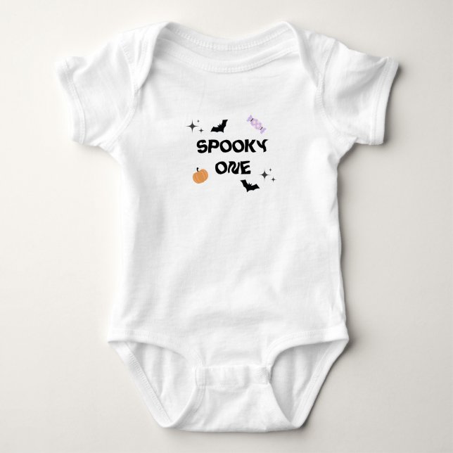 Body Para Bebé Cumpleaños espeluznante de Halloween  (Anverso)