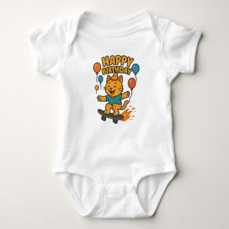 Body Para Bebé Cumpleaños KATO – Camiseta de cumpleaños de gato p