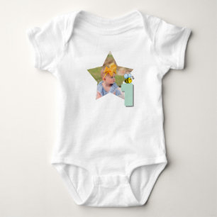 Body Para Bebé Cumpleaños personalizado con foto Sweet to Bee One