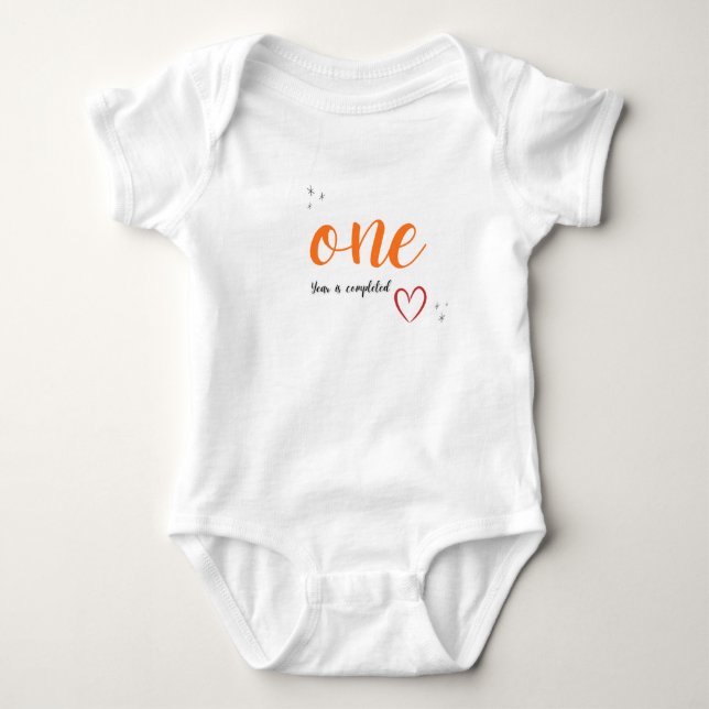 Body Para Bebé Cumpleaños Personalizado del Bebé 1er  (Anverso)