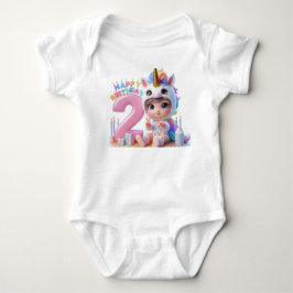 Body Para Bebé Cumpleaños Unicornio