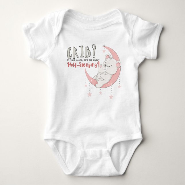 Body Para Bebé ¿Cuna? En esta casa todo se trata de "Dormir" (Anverso)