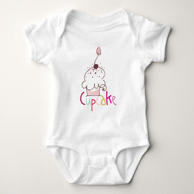 Body Para Bebé Cupcake Cupakes Infantil Bodysuit (Anverso)