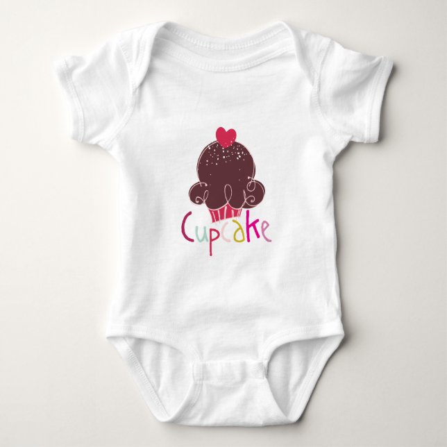 Body Para Bebé Cupcake Cupakes Infantil Bodysuit (Anverso)